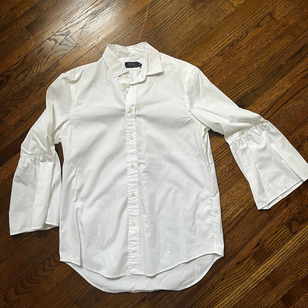 Button Down White Blouse.